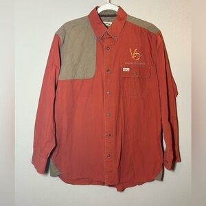 GameGuard Shooting Shirt Men’s Size Medium Orange Button Up Outdoor Hunting Gear